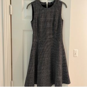 Madewell Dovetail Black/White Running Stitch Dress